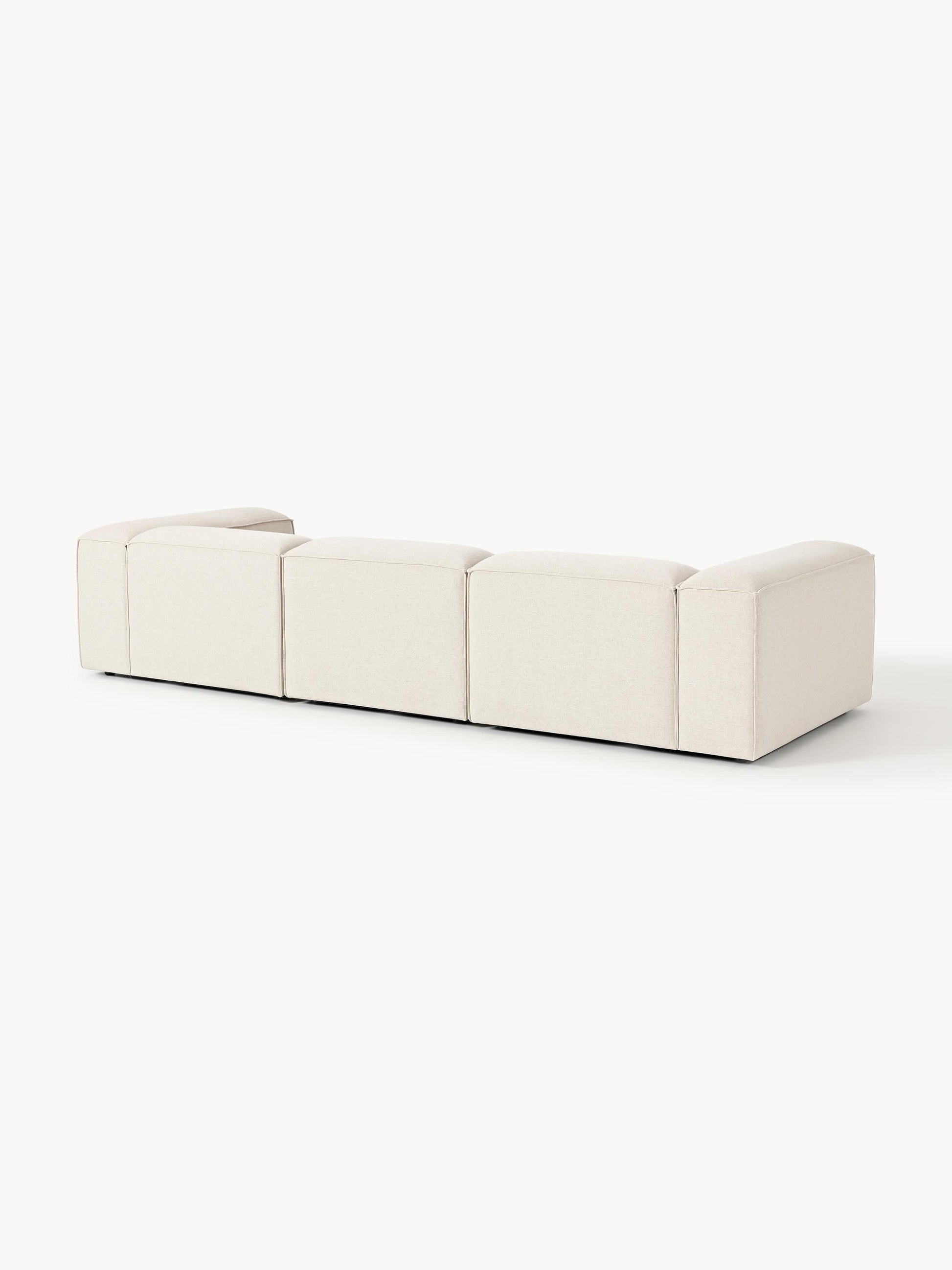 Modulares Sofa Lennon (4-Sitzer) aus Leinen-Mix