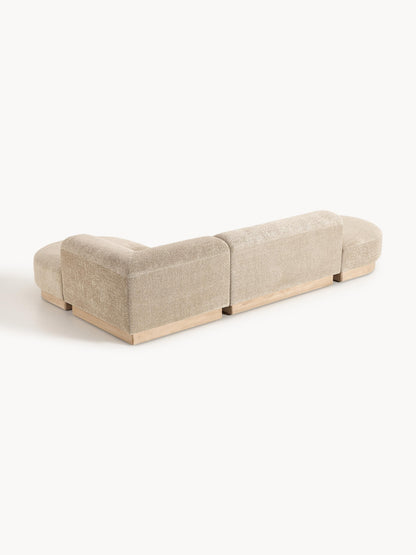 Modulares Ecksofa Natalie aus Teddy-Bouclé