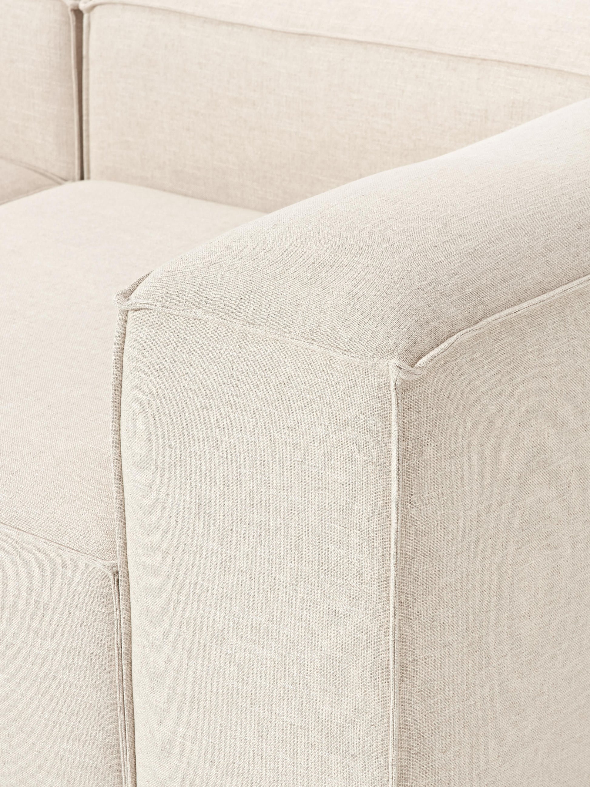 Modulares Sofa Lennon (3-Sitzer) aus Leinen-Mix