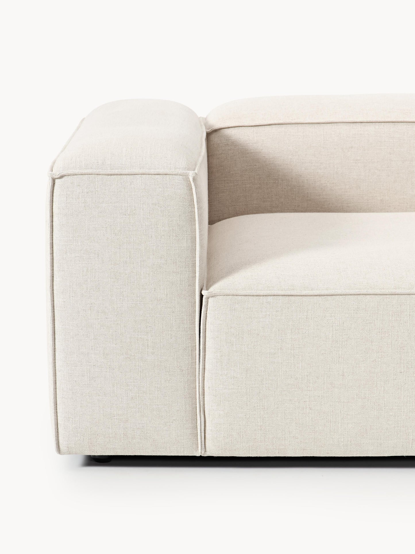 Modulares Sofa Lennon (3-Sitzer) aus Leinen-Mix