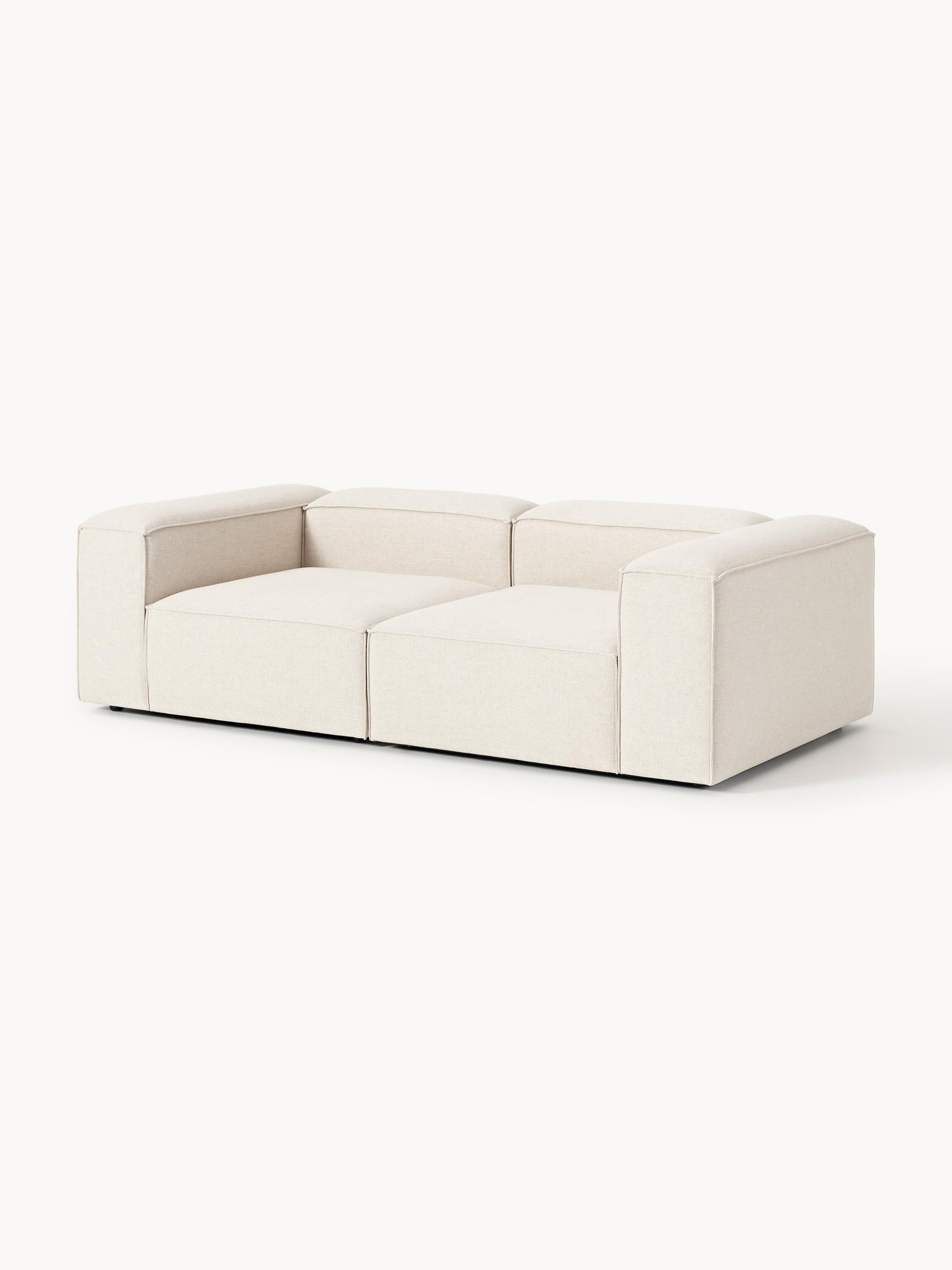 Modulares Sofa Lennon (3-Sitzer) aus Leinen-Mix