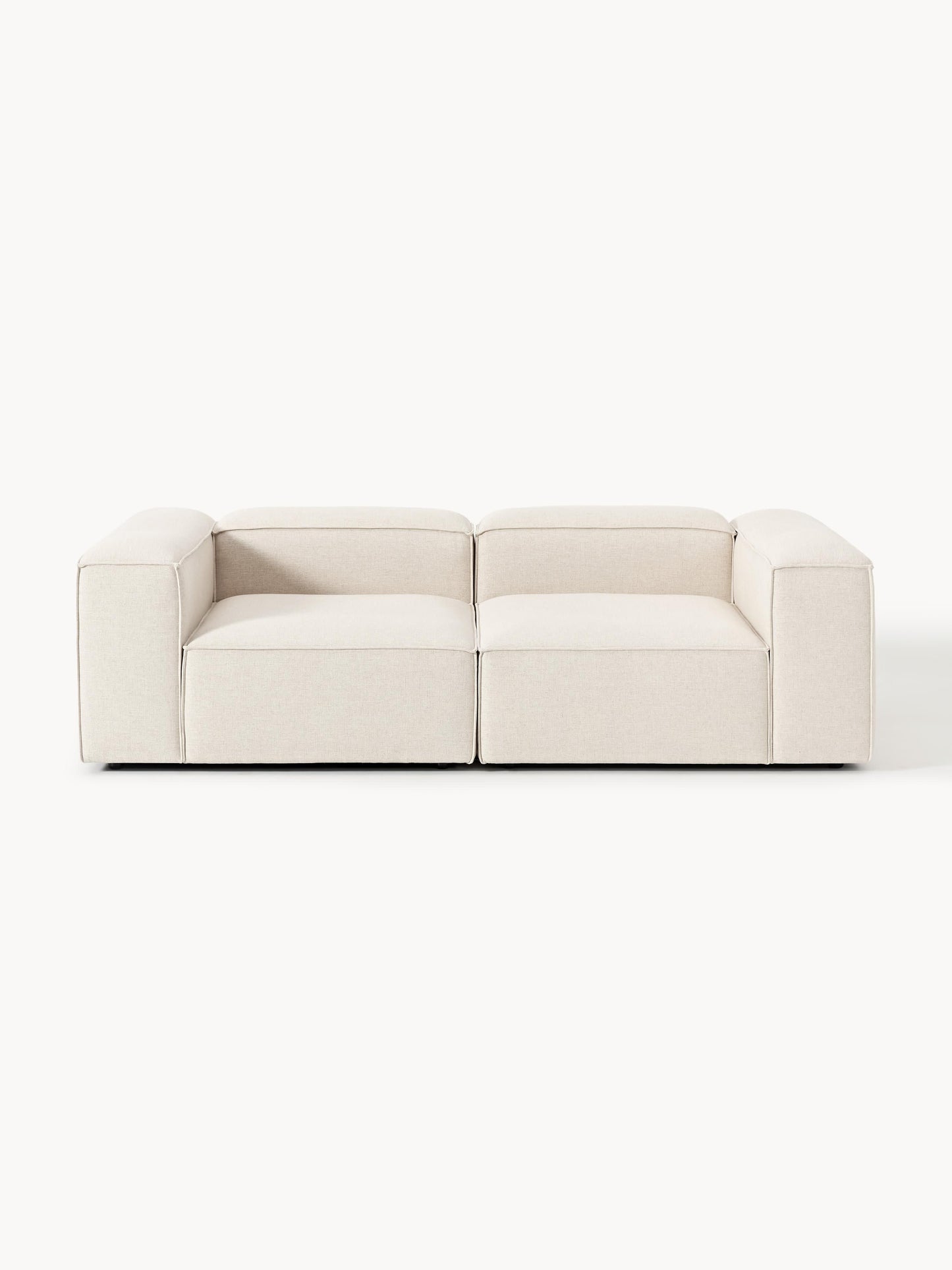 Galeriebild 1 - Modulares Sofa Lennon (3-Sitzer) aus Leinen-Mix