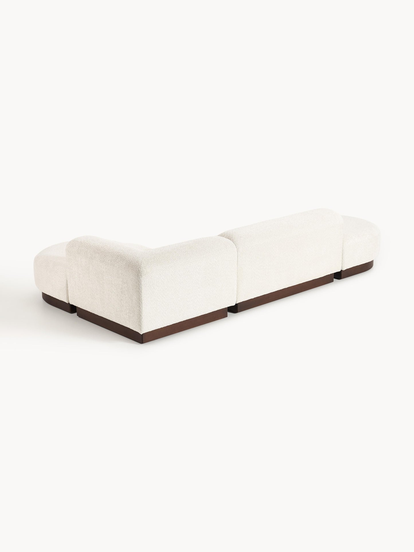 Modulares Ecksofa Natalie aus Teddy-Bouclé