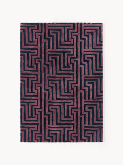 Galeriebild 1 - Handgetufteter Wollteppich Monty mit erhabener Hoch-Tief-Struktur