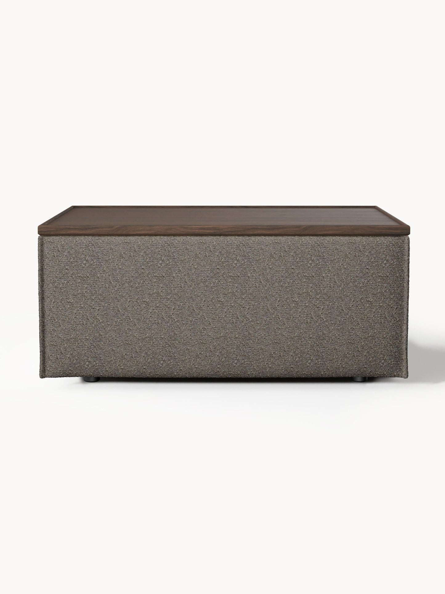 Sofa-Hocker Lennon aus Bouclé mit Stauraum