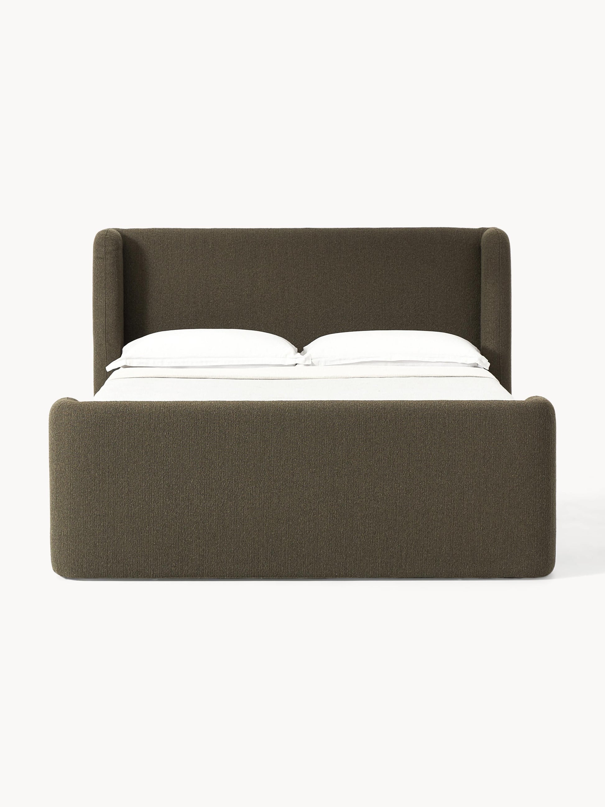 Bouclé-Boxspringbett Perla