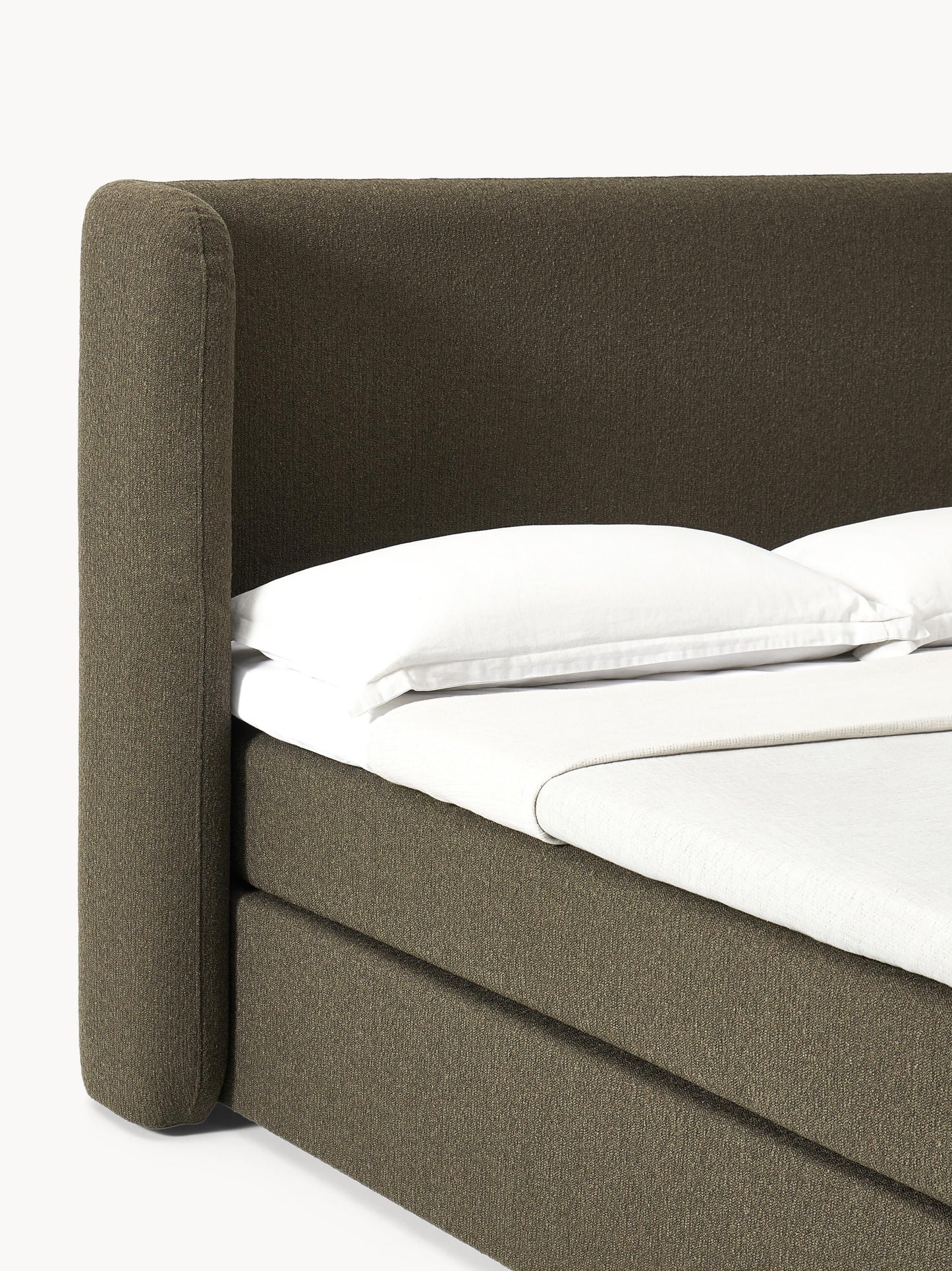 Bouclé-Boxspringbett Perla