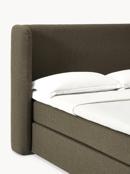 Bouclé-Boxspringbett Perla