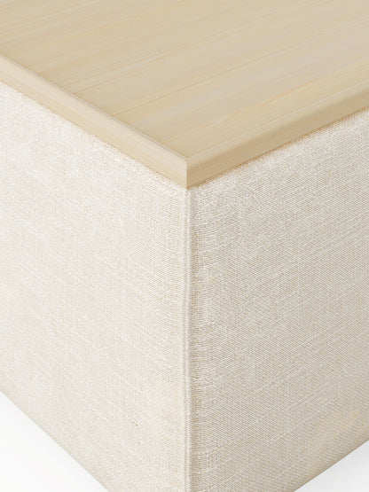 Sofa-Hocker Lennon aus Leinen-Mix mit Stauraum