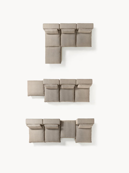 Modulares XL-Sofa Felix mit Hocker (links/rechts)