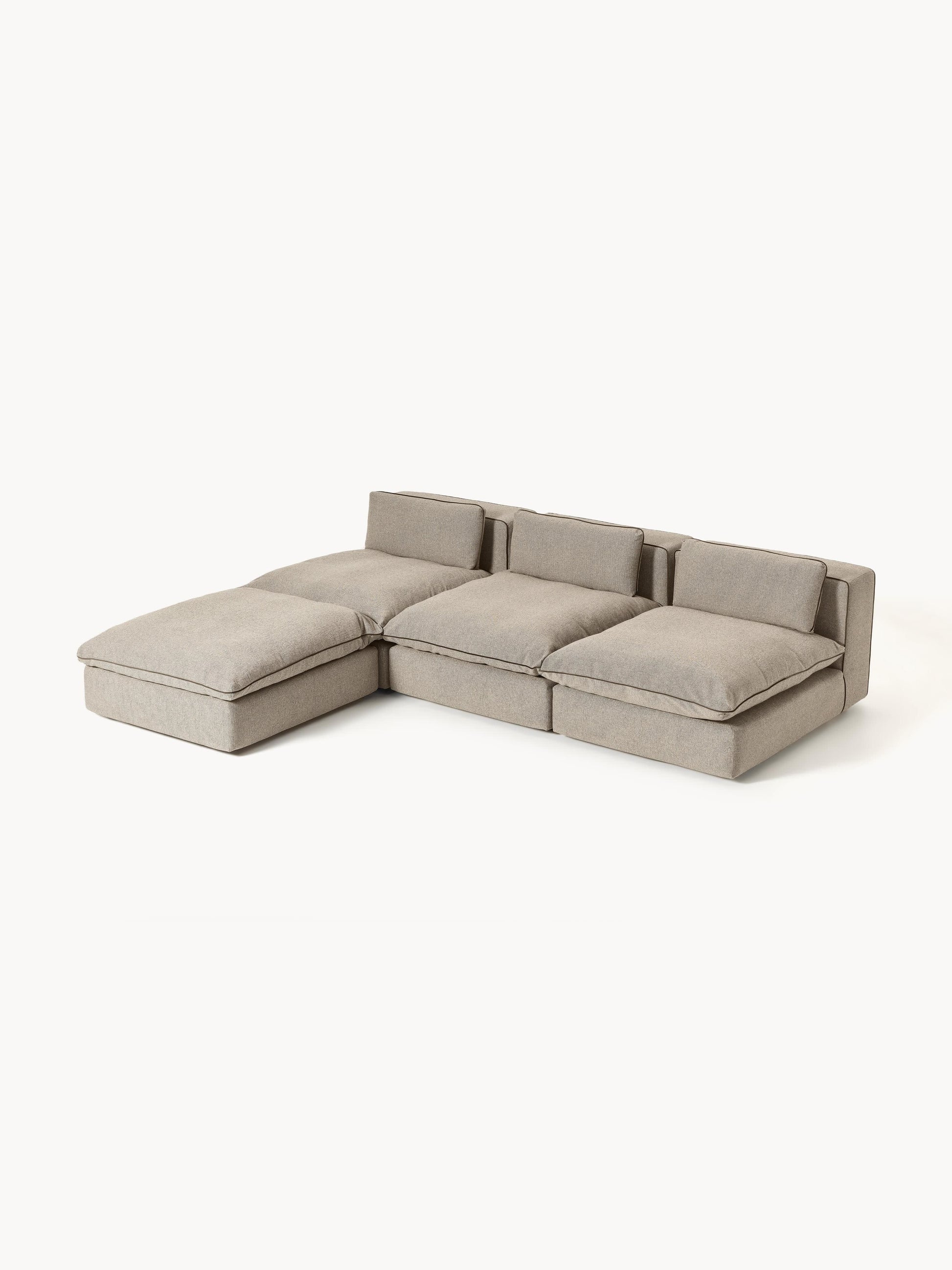 Modulares XL-Sofa Felix mit Hocker (links/rechts)