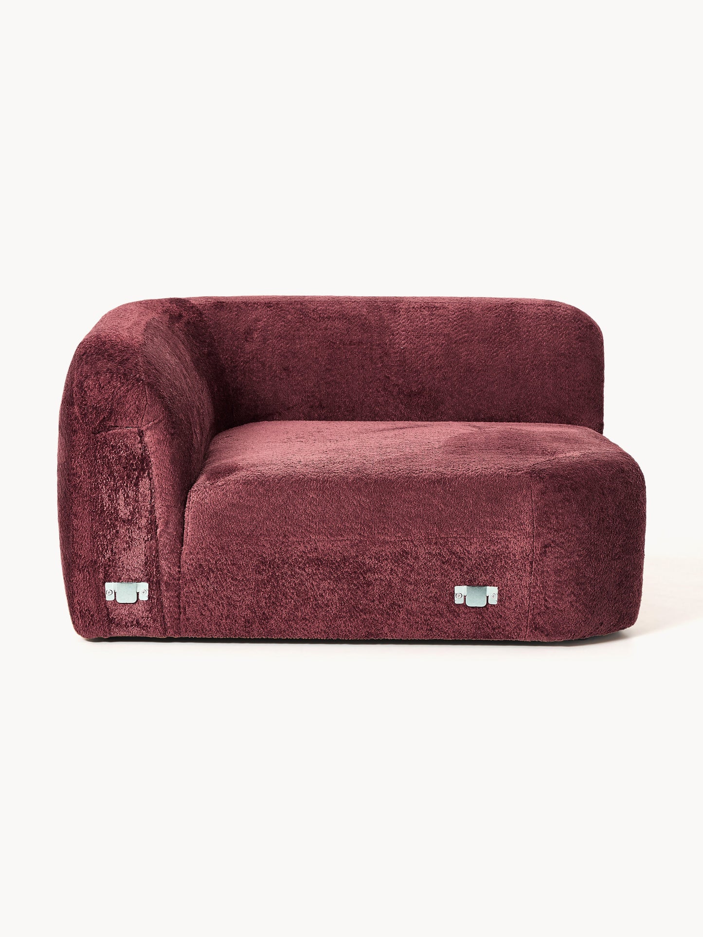 Rundes Teddy-Bouclé-Eckmodul Wolke