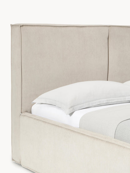 Cord-Polsterbett Dream mit Stauraum