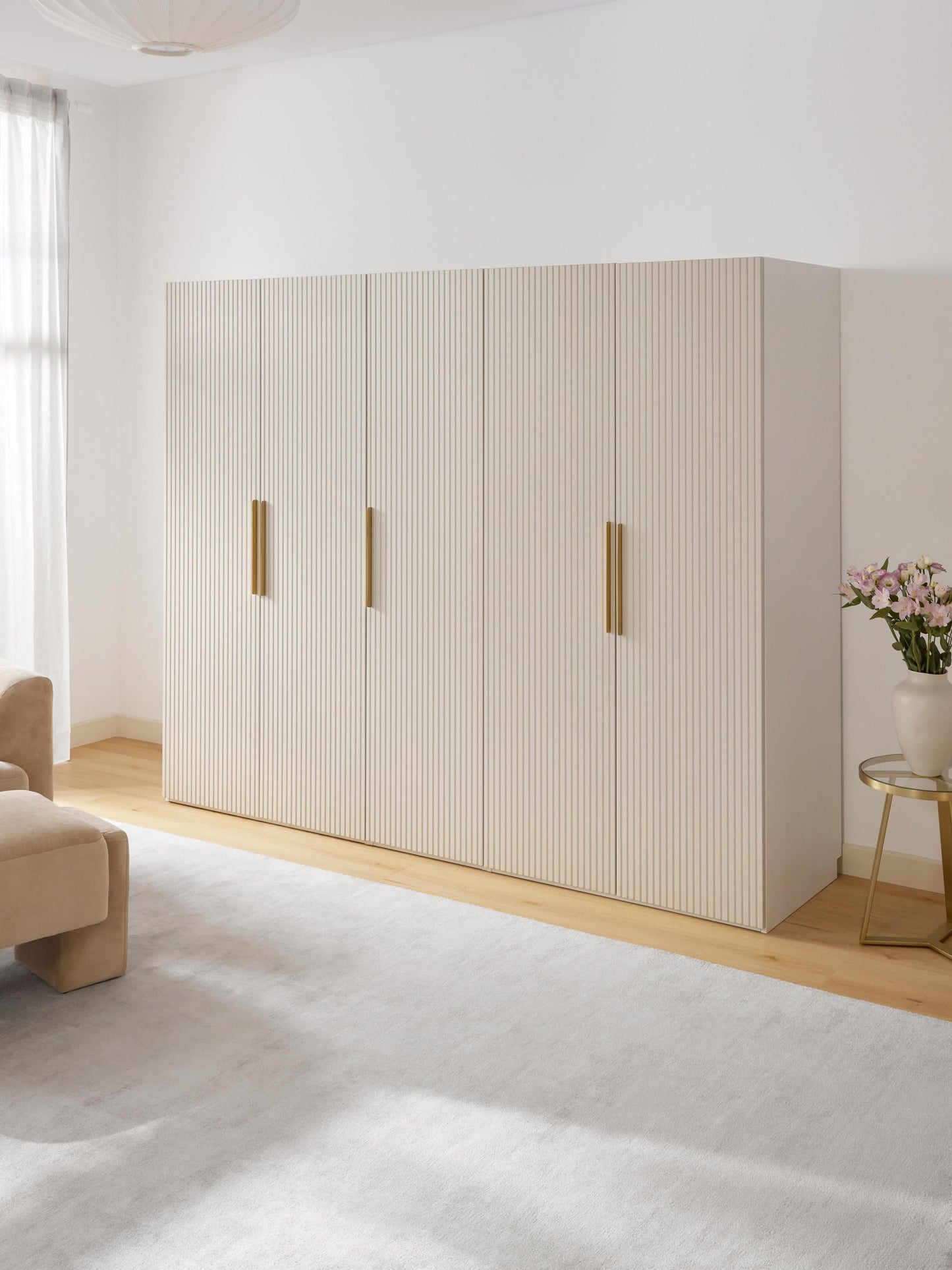 Modularer Drehtürenschrank Simone, 250 cm Breite, in verschiedenen Größen
