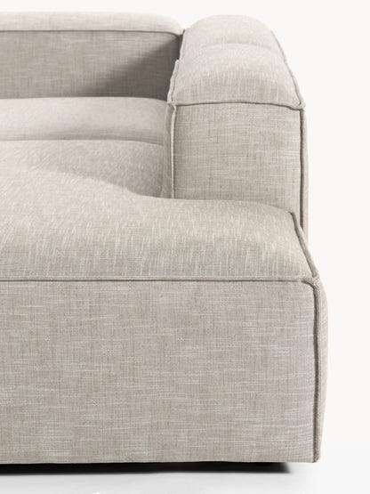 Modulares XL-Ecksofa Lennon (4-Sitzer) aus Leinen-Mix