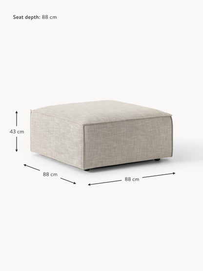 Sofa-Hocker Lennon aus Leinen-Mix