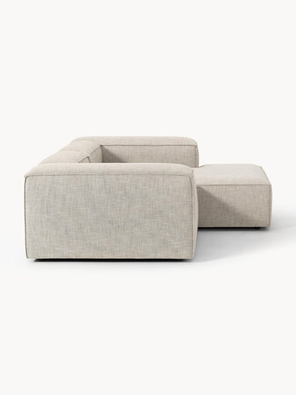 Modulares Ecksofa Lennon (2-Sitzer) aus Leinen-Mix