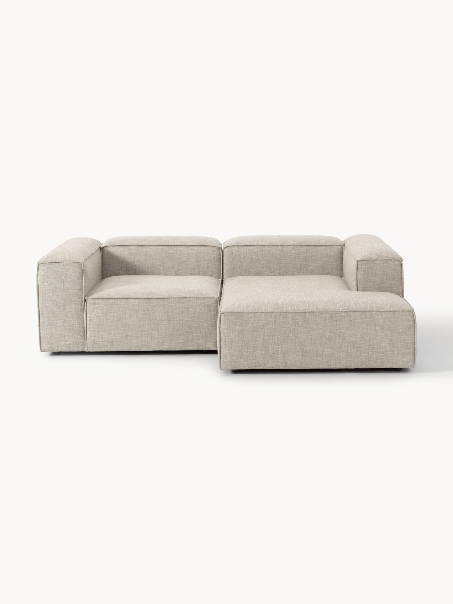 Galeriebild 1 - Modulares Ecksofa Lennon (2-Sitzer) aus Leinen-Mix