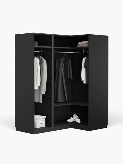 Modularer Eck-Kleiderschrank Leon, 165 cm Breite, in verschiedenen Größen