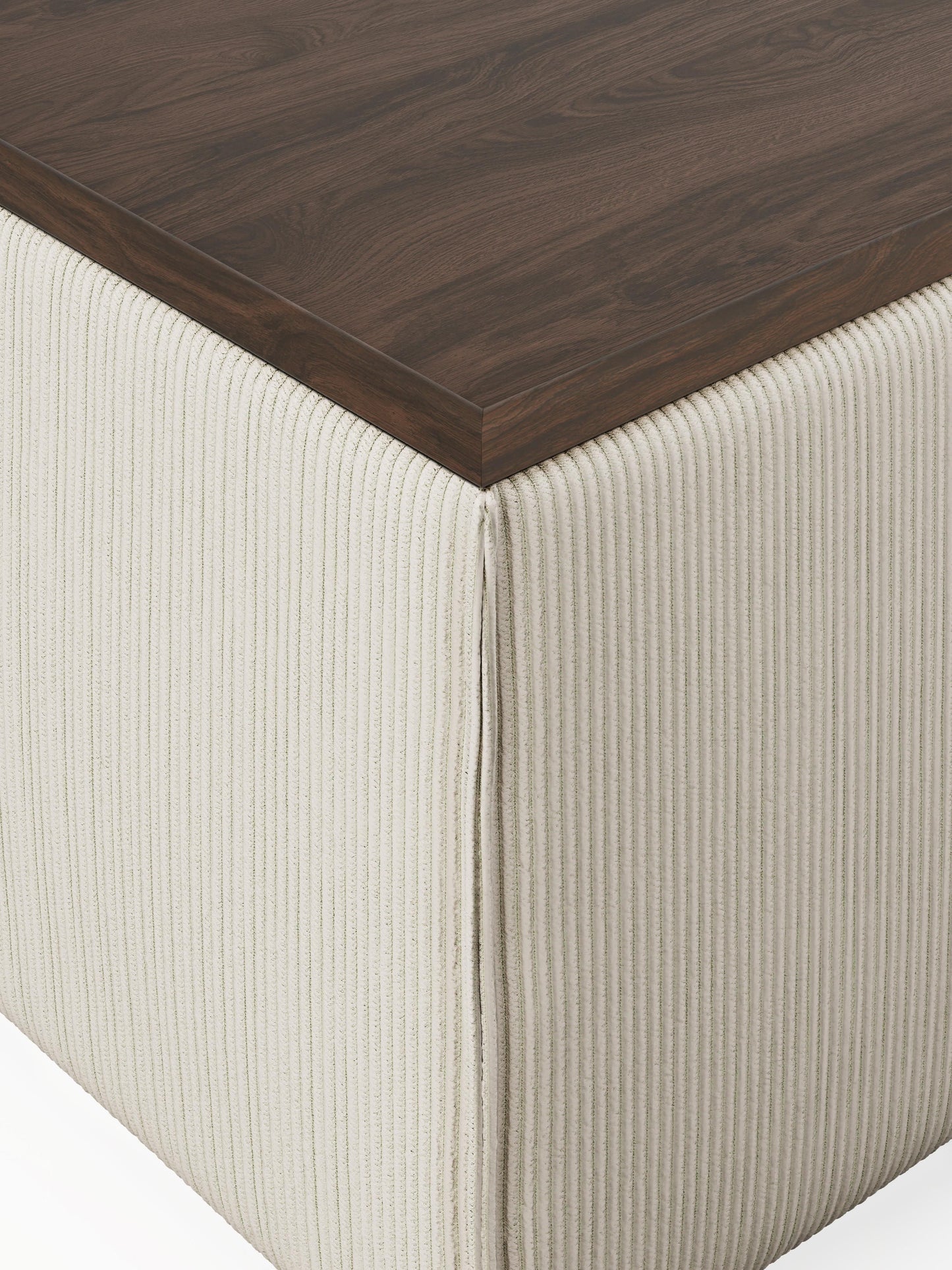 Sofa-Hocker Lennon aus Cord mit Stauraum