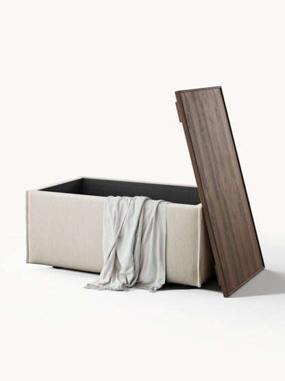 Sofa-Hocker Lennon aus Cord mit Stauraum