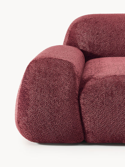 Modulares Teddy-Bouclé-Ecksofa Wolke (4-Sitzer)