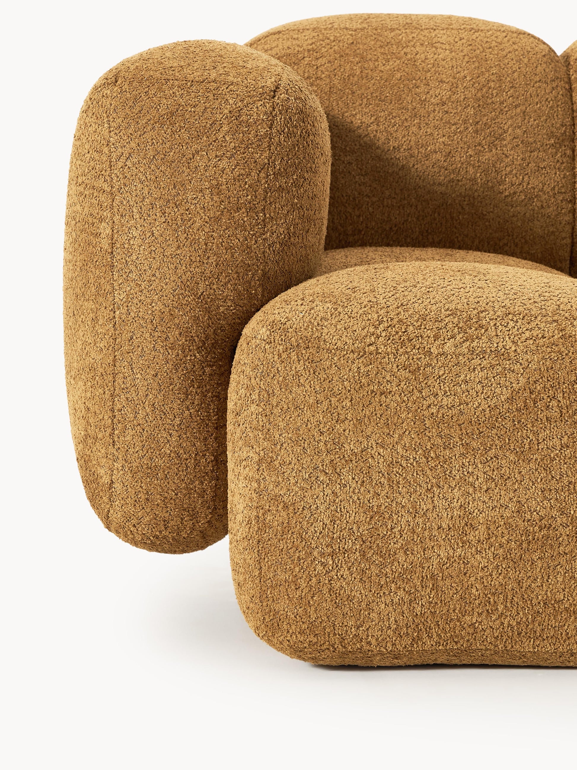 Modulares Sofa Tayla (3-Sitzer) aus Teddy-Bouclé