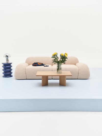 Modulares Bouclé-Sofa Wolke (3-Sitzer)