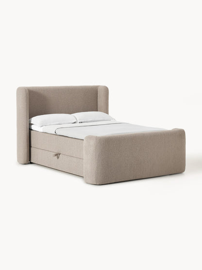 Galeriebild 1 - Bouclé-Boxspringbett Perla mit Stauraum