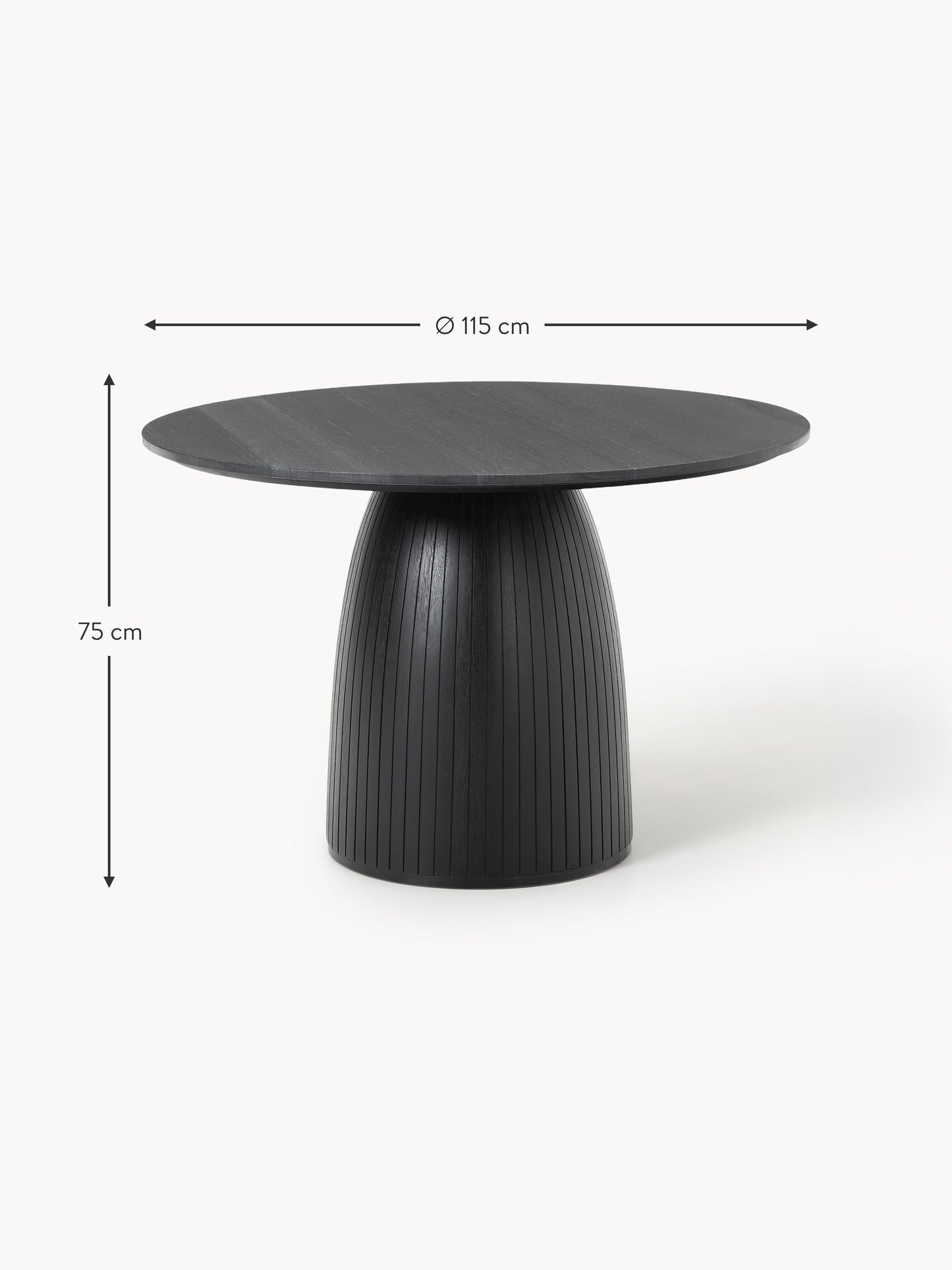 Runder Esstisch Nelly mit Marmor-Tischplatte, Ø 115 cm