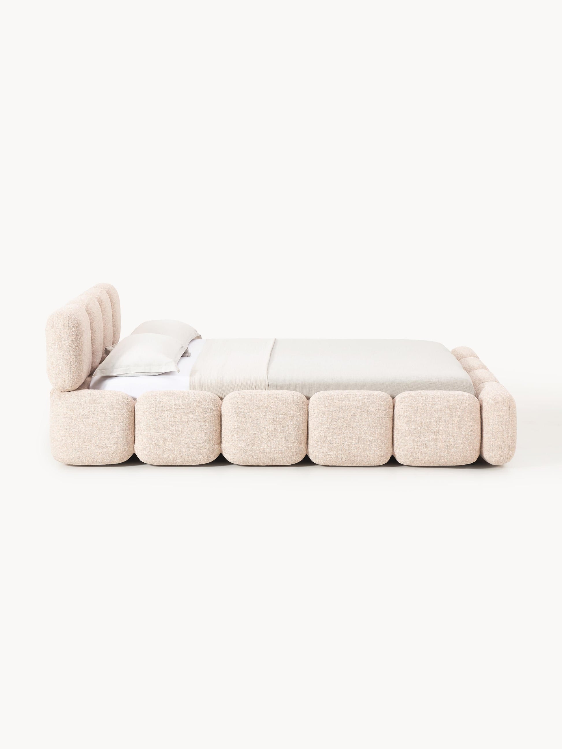 Polsterbett Tayla aus Bouclé