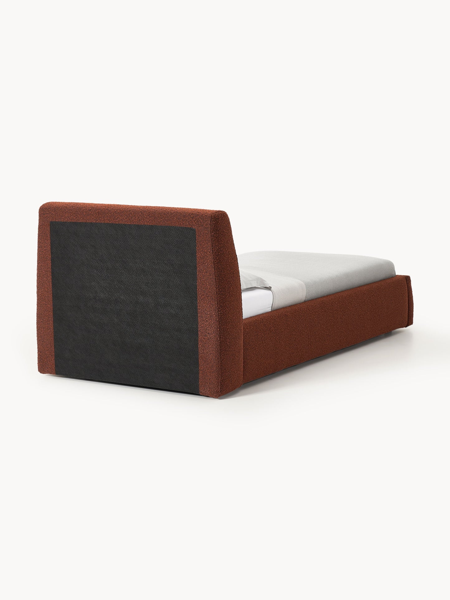 Bouclé-Einzelbett Cloud mit Stauraum