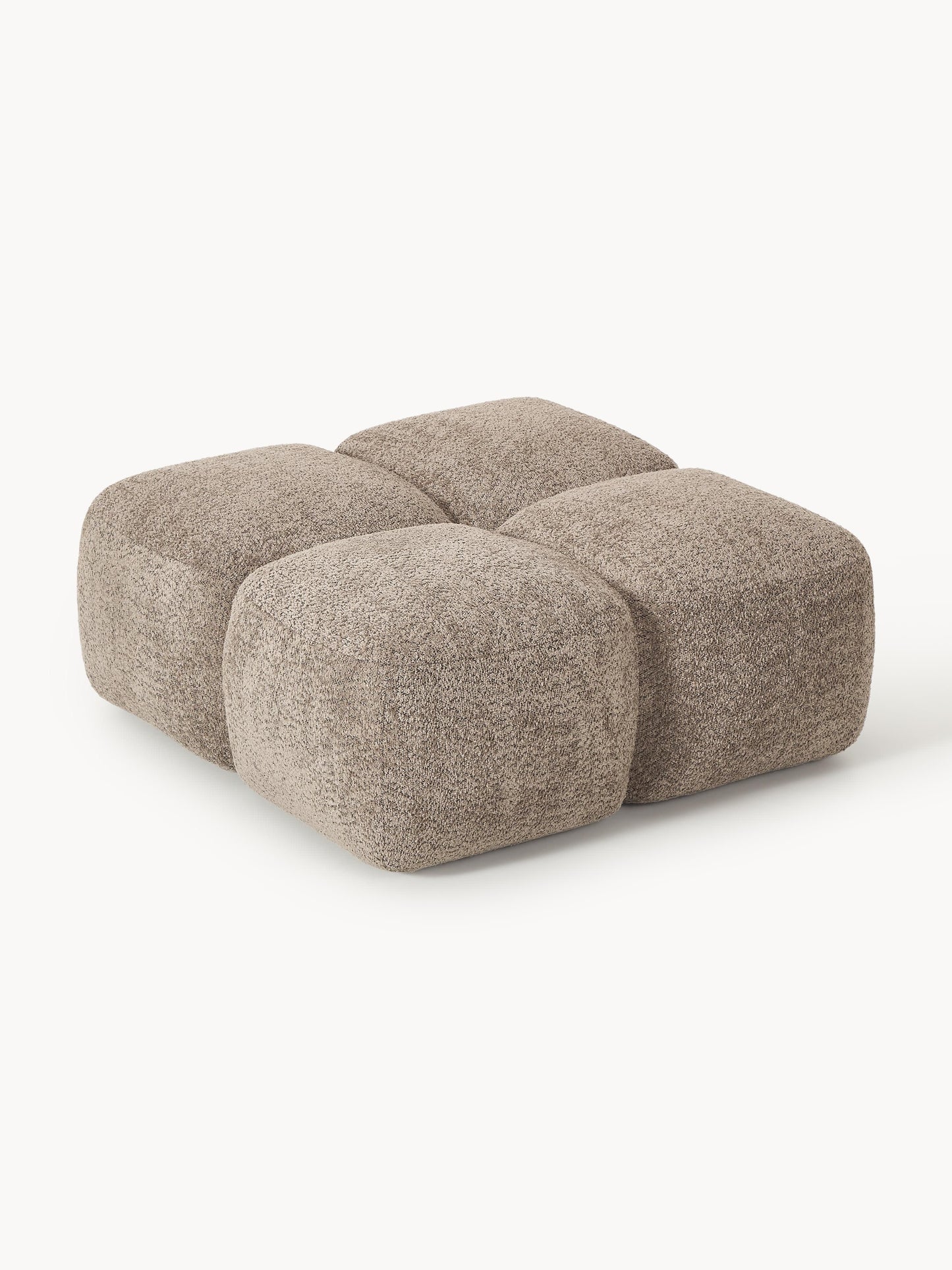Sofa-Hocker Tayla aus Teddy-Bouclé