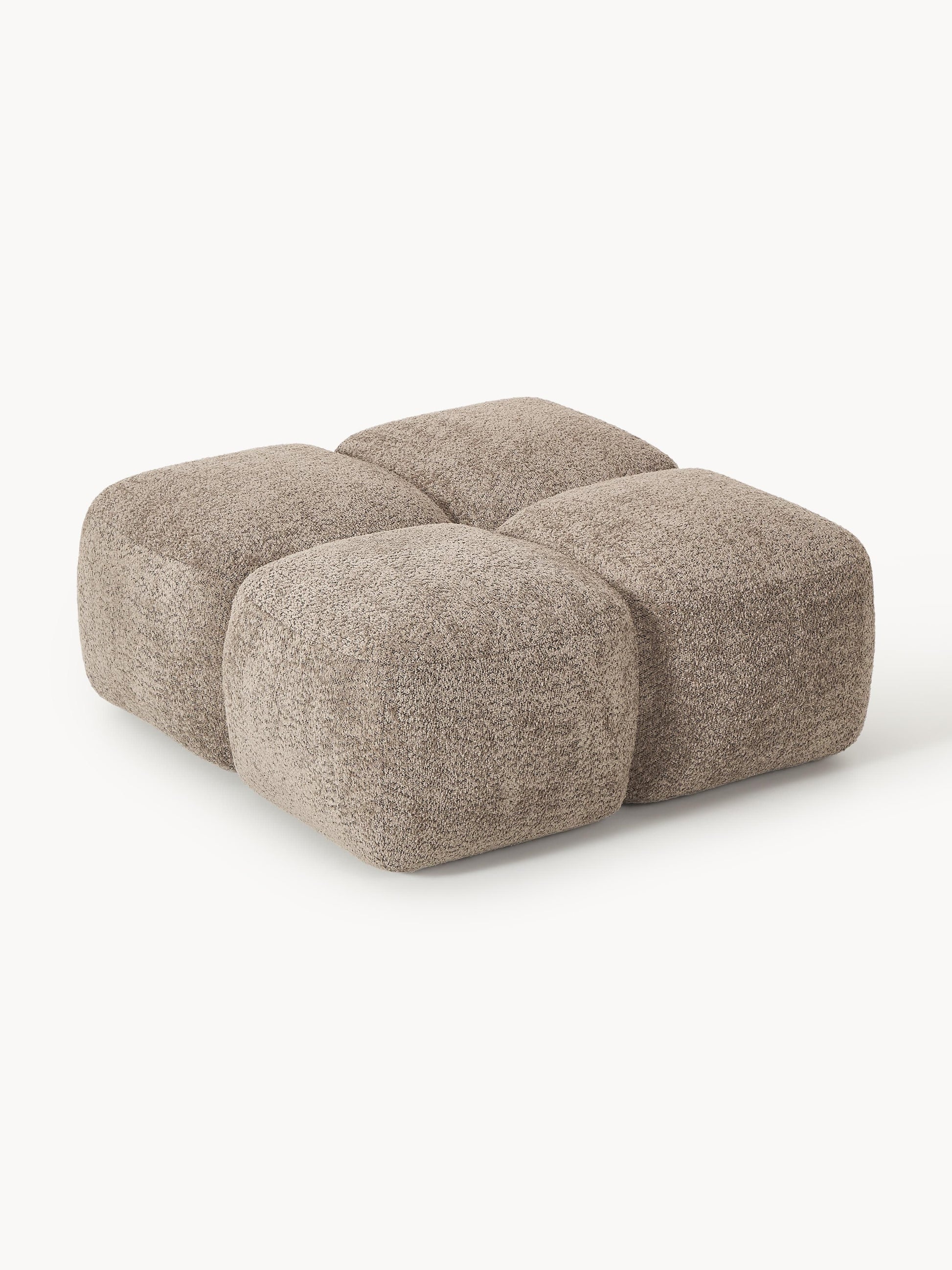 Sofa-Hocker Tayla aus Teddy-Bouclé