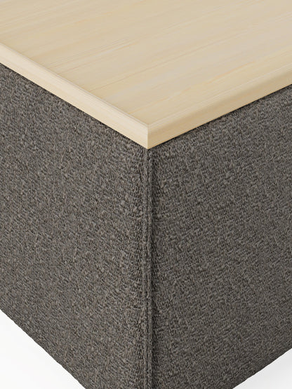 Sofa-Hocker Lennon aus Bouclé mit Stauraum