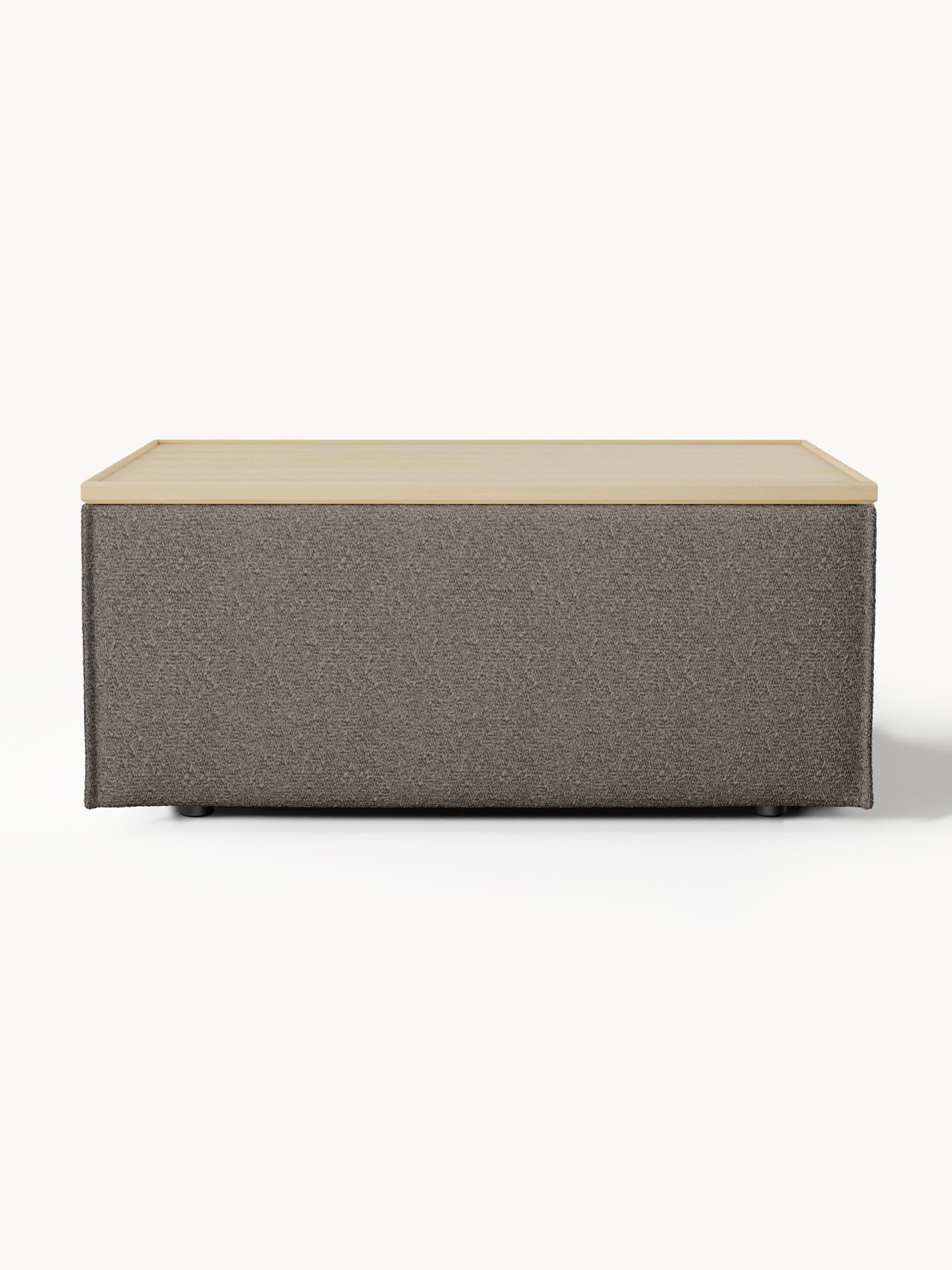 Sofa-Hocker Lennon aus Bouclé mit Stauraum