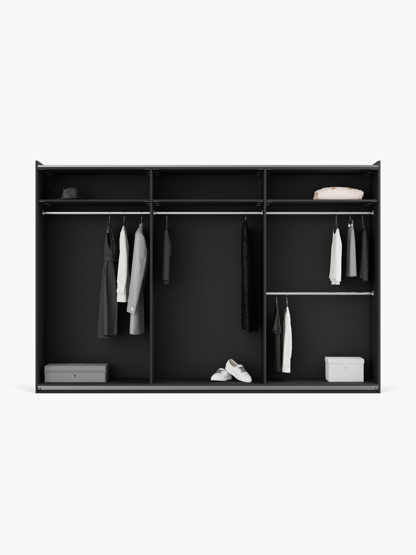 Modularer Schwebetürenschrank Simone, 300 cm Breite, in verschiedenen Größen