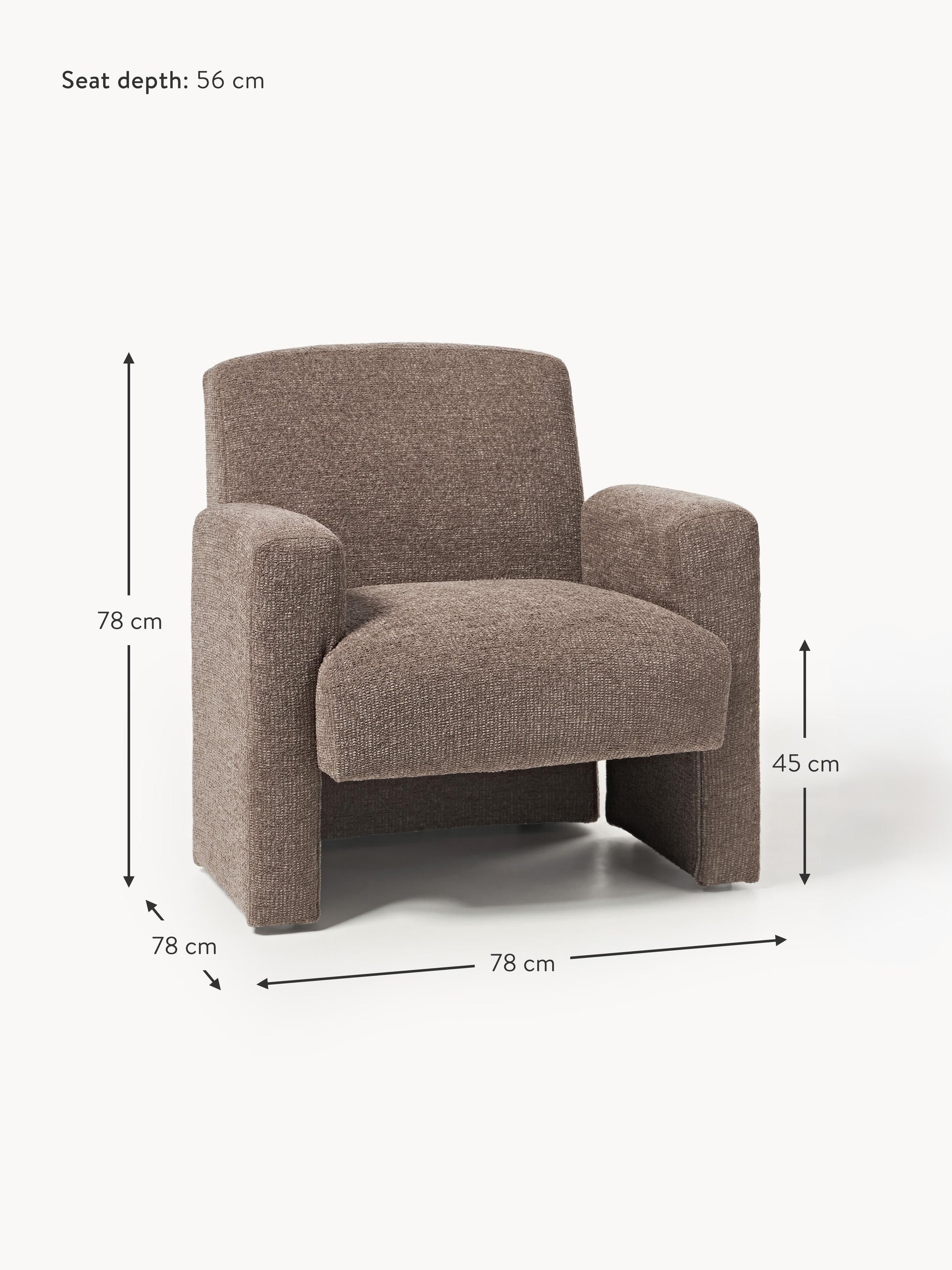 Bouclé-Loungesessel Aven