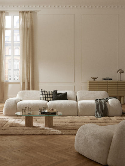 Modulares Teddy-Bouclé-Sofa Wolke (4-Sitzer)