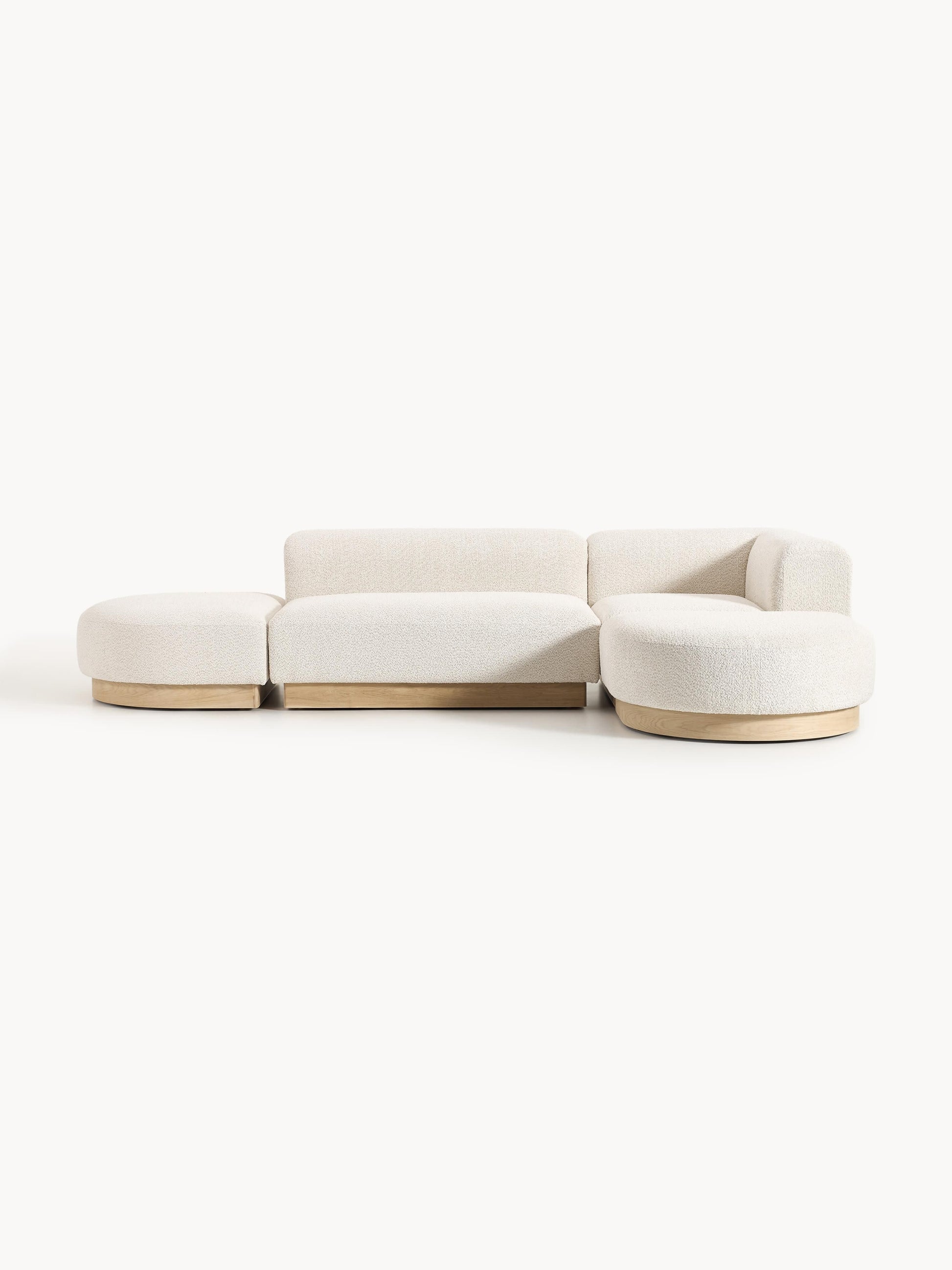 Galeriebild 1 - Modulares Ecksofa Natalie aus Teddy-Bouclé