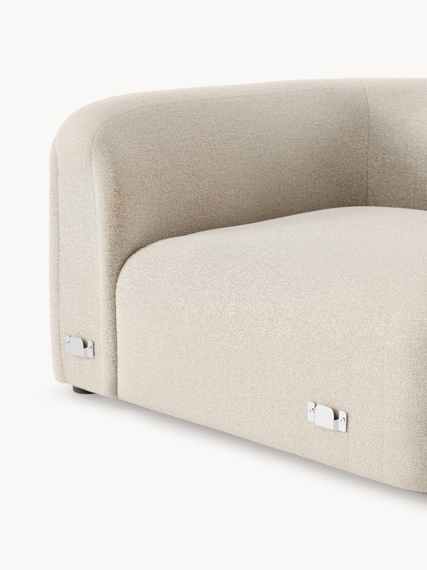Rundes Bouclé-Eckmodul Wolke