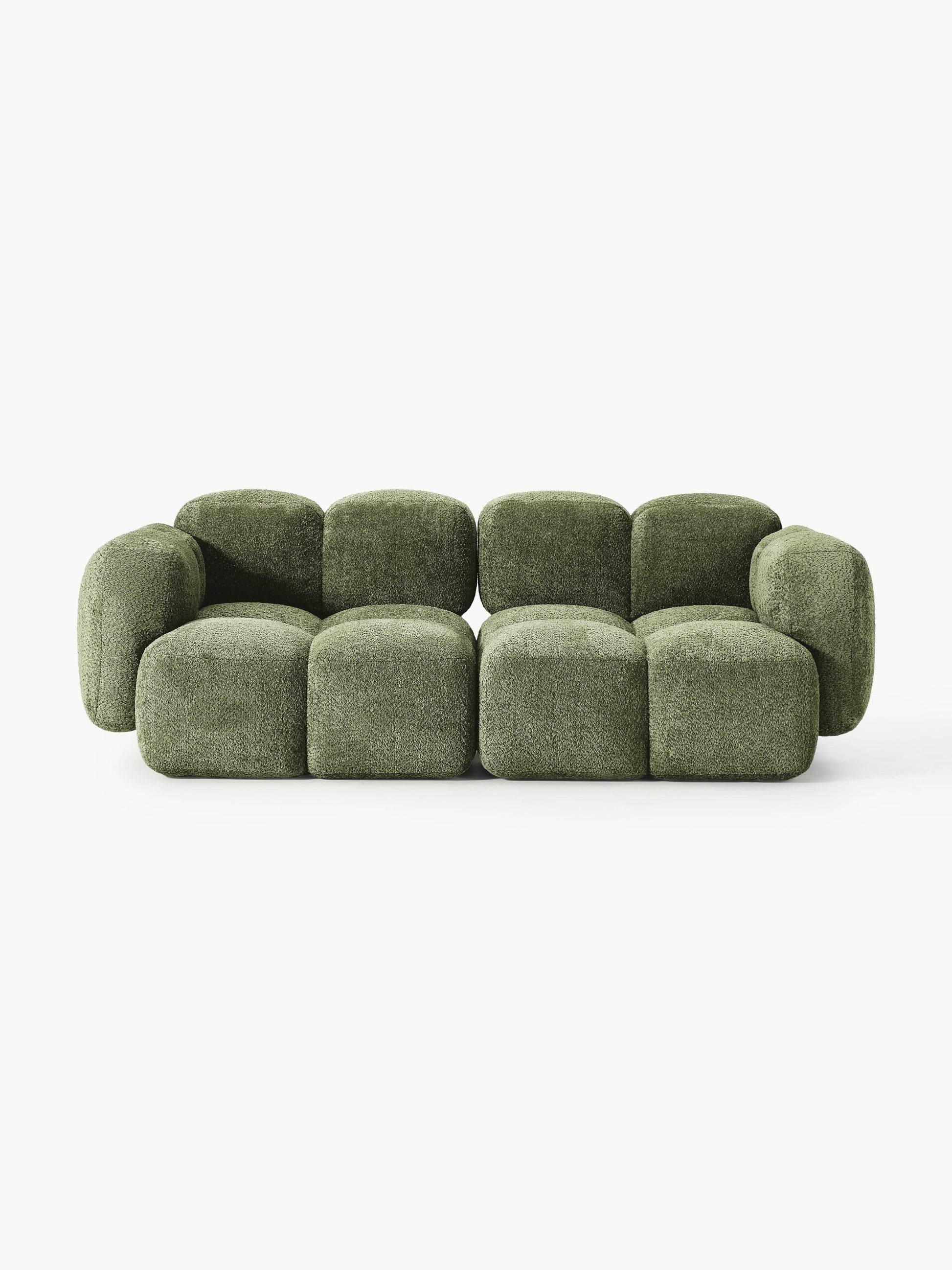 Galeriebild 1 - Modulares Sofa Tayla (3-Sitzer) aus Teddy-Bouclé