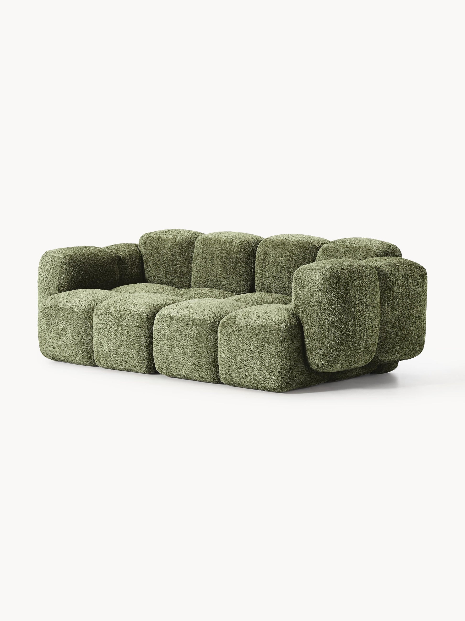 Modulares Sofa Tayla (3-Sitzer) aus Teddy-Bouclé