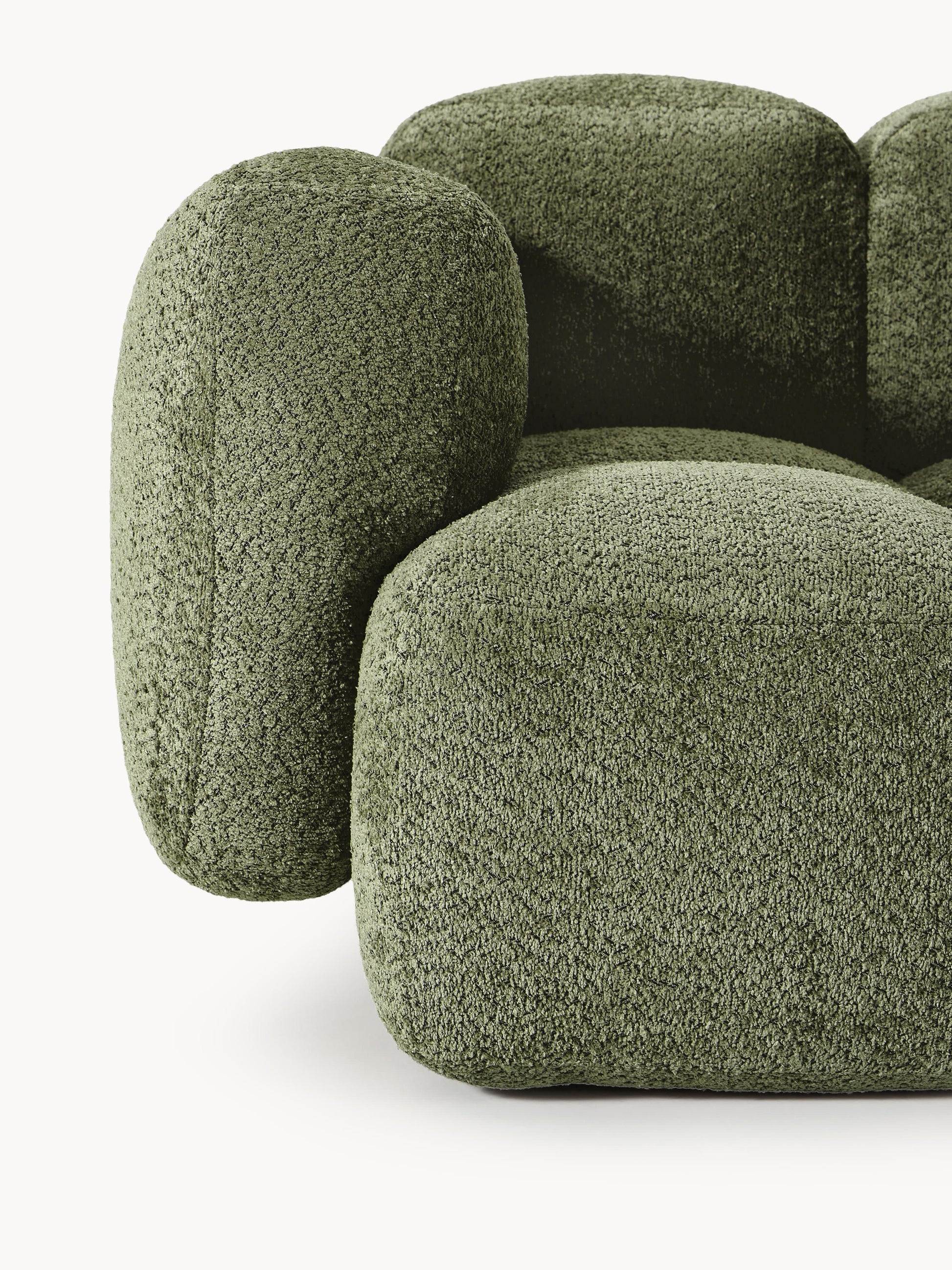 Modulares Sofa Tayla (3-Sitzer) aus Teddy-Bouclé