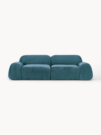 Galeriebild 1 - Modulares Teddy-Bouclé-Sofa Wolke (3-Sitzer)