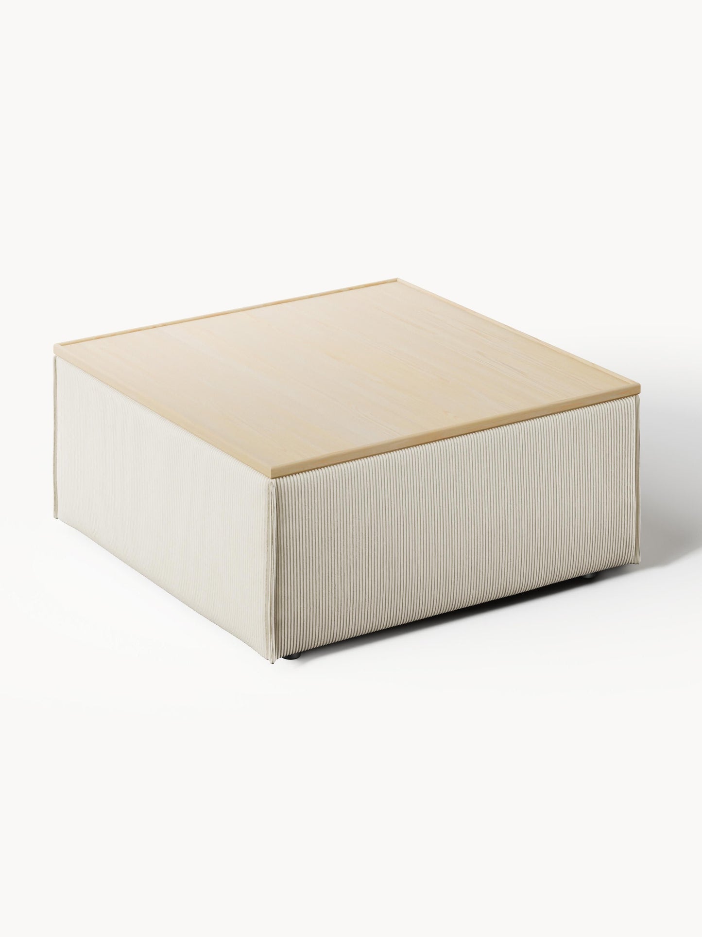 Sofa-Hocker Lennon aus Cord mit Stauraum