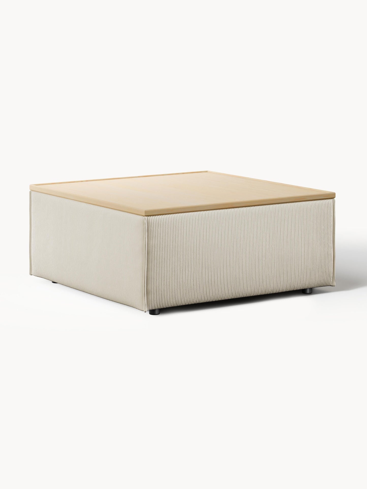Galeriebild 1 - Sofa-Hocker Lennon aus Cord mit Stauraum