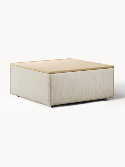 Galeriebild 1 - Sofa-Hocker Lennon aus Cord mit Stauraum
