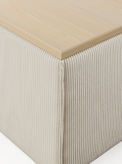 Sofa-Hocker Lennon aus Cord mit Stauraum