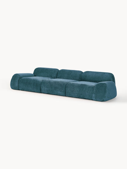 Modulares Teddy-Bouclé-Sofa Wolke (4-Sitzer)